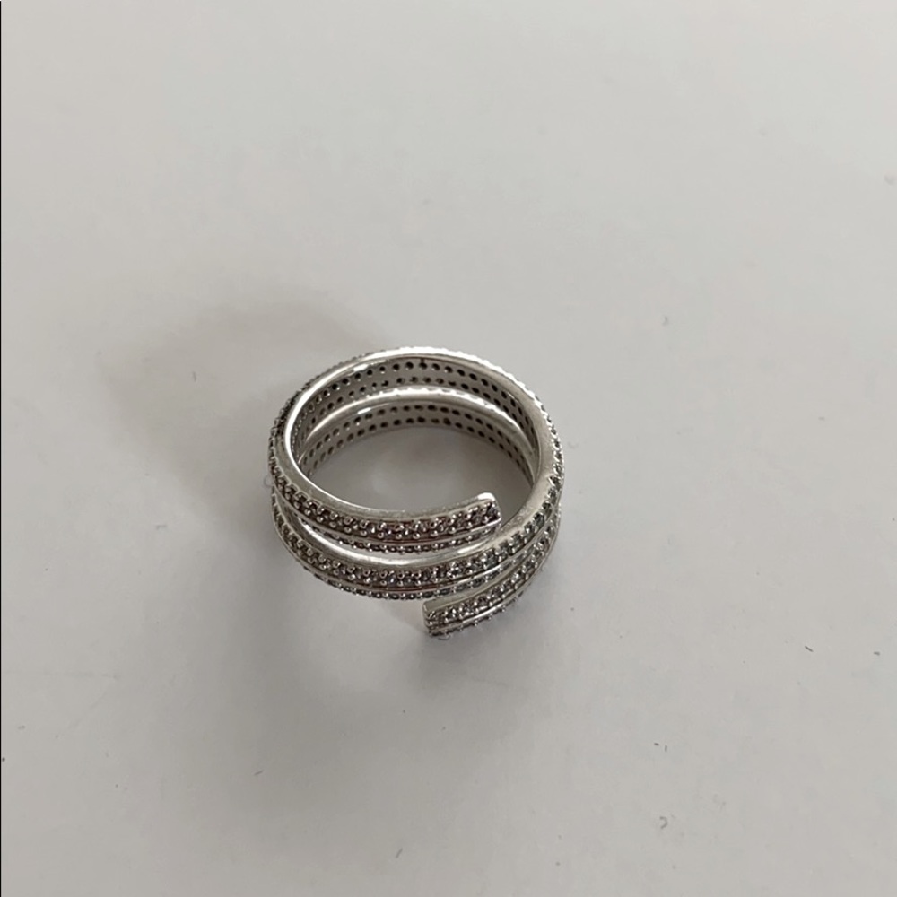 Henri Bendel Wrap Silver/ Rhinestone Ring